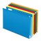 Pendaflex Extra Capacity Reinforced Hanging File Folders with Box Bottom, Legal Size, 1/5-Cut Tab, Assorted, 25/Box